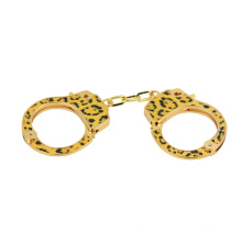 High End Bdsm Toys Sm Sex Handcuff Bracelet Leopard Print Metal Handcuffs for Sex